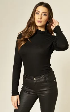 Discount 💯 Aftershock London Long Sleeve Turtleneck Top In Black ✨