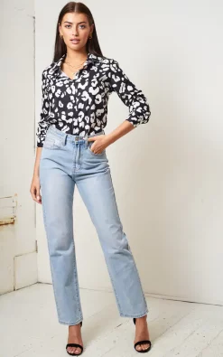 Best Pirce ✨ Love Frontrow Black Leopard Print 👕 Shirt 😉