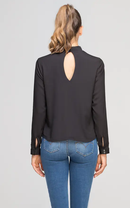 Hot Sale โญ Lanti Long Sleeve Bow Blouse In Black,Going Out Tops ๐ - Image 2