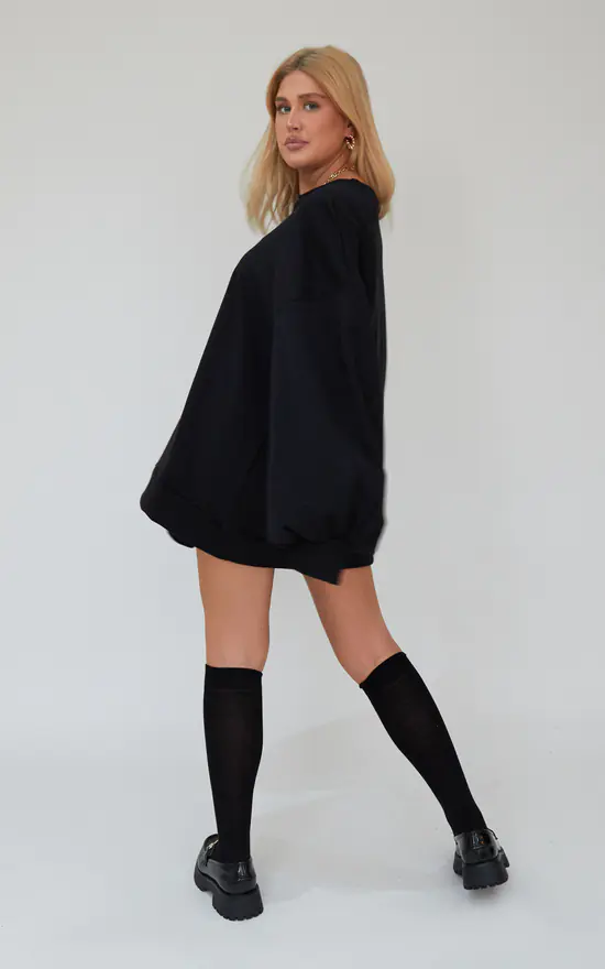 Hot Sale ๐ฅ AwfullyPretty Ap Oversized Jumper ๐ Dress In Black ๐คฉ - Image 3