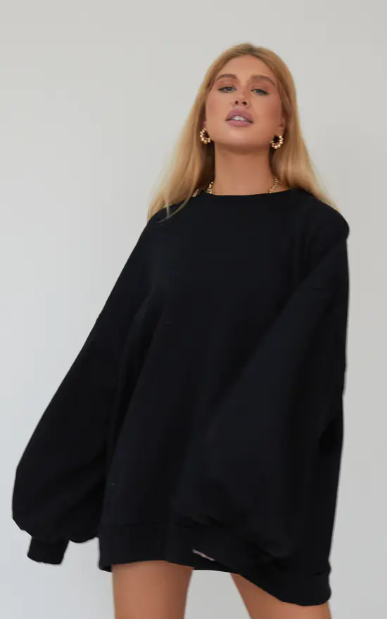 Hot Sale ๐ฅ AwfullyPretty Ap Oversized Jumper ๐ Dress In Black ๐คฉ - Image 4
