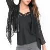Promo 💯 Likemary Sheer 3/4 Sleeve Sequin Bolero Shrug Black ❤️