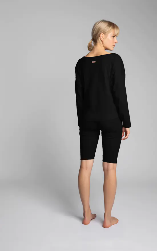 Best Sale ✔️ MOE Ribbed Knit Longsleeved Loungewear Top In Black 👏 - Image 3