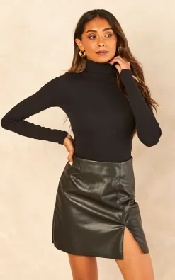 Best reviews of 👍 JJXX Long Sleeve Ribbed Roll Neck Top In Black 🛒