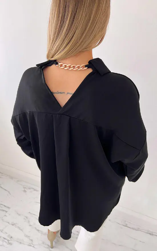 Best deal ๐ IKRUSH Kelli Oversized Button Up ๐ Shirt In Black โค๏ธ - Image 2