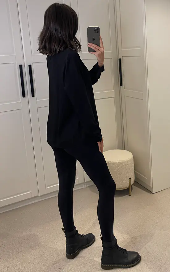 Best reviews of ๐ HOXTON GAL Relaxed Fit Long Sleeves Ruffle Detailed Top In Black ๐ฅฐ - Image 4