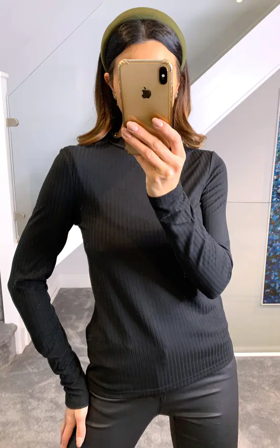 Brand new ✨ Pieces Long Sleeved Ribbed Top In Black 😍 - Image 2