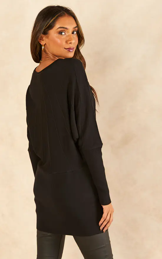 Outlet ๐ Blue Vanilla Batwing Ribbed Hem Tunic โญ - Image 4