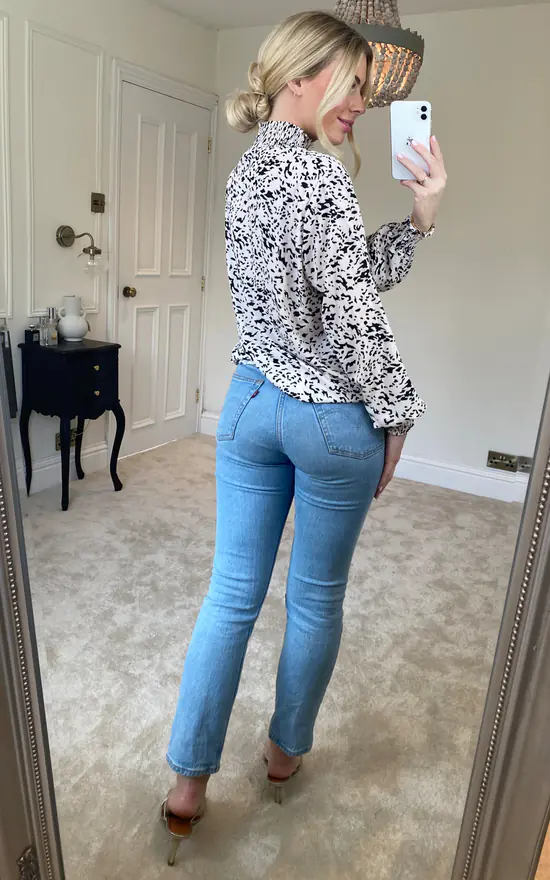 Best deal ✨ KURT MULLER High Frill Neck Leopard Top In Cream ❤️ - Image 4