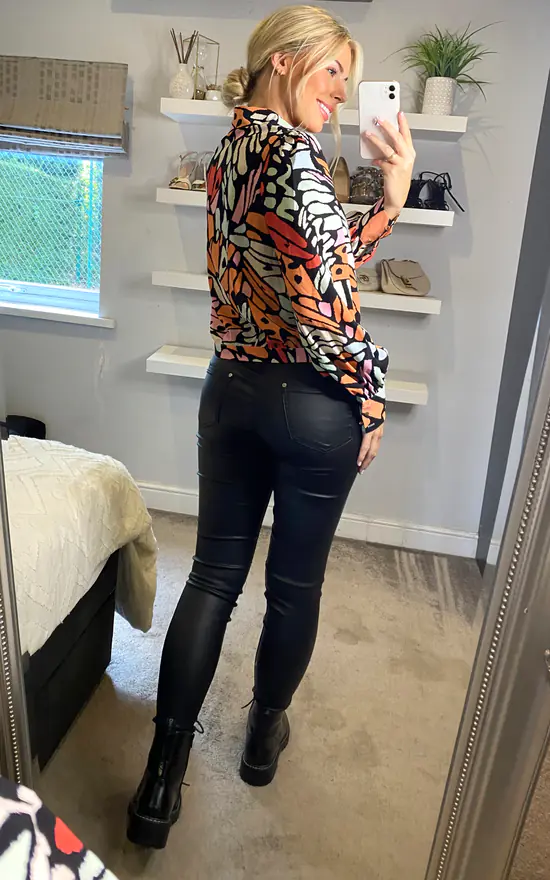 Buy β¨ ANGELEYE Chiffon Long Sleeve Buttoned π Shirt In Multi Colour Butterfly Print π - Image 4