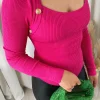 Coupon 👏 IKRUSH Halle Knitted Top With Buttons Detail In Pink 😉