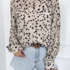 Cheapest ❤️ Pretty Lavish Ambre Blouse Leopard Print Cream ✔️