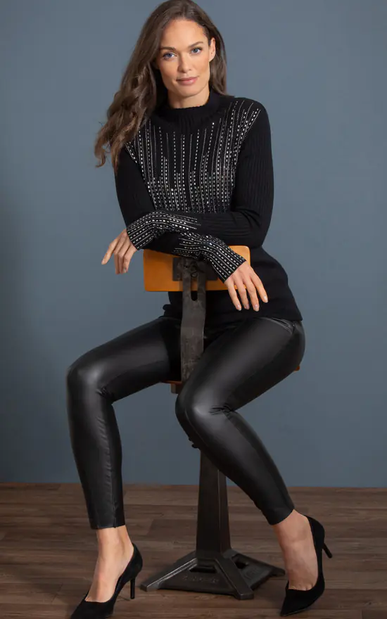 Flash Sale 🛒 Klass Embellished Rib Knit Top 😀 - Image 2