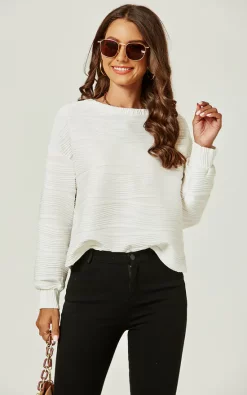 Outlet 🧨 FS Collection Textured Pattern Top In White 👏
