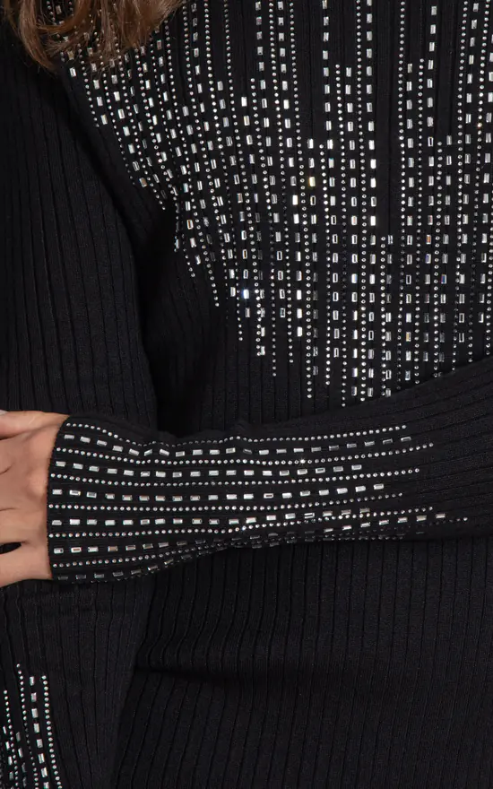 Flash Sale 🛒 Klass Embellished Rib Knit Top 😀 - Image 4