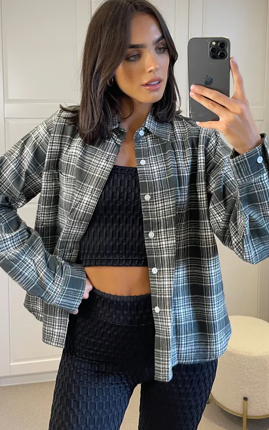 Brand new ๐ JMOJO Green Check Cotton ๐ Shirt โจ - Image 3