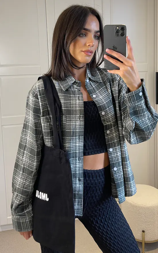 Brand new ๐ JMOJO Green Check Cotton ๐ Shirt โจ - Image 4