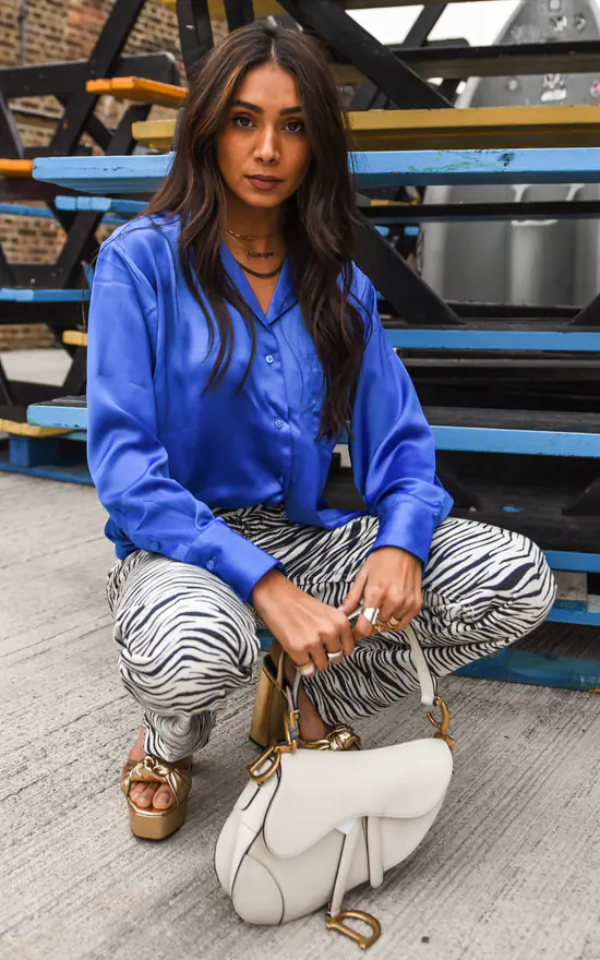 Brand new ๐ JJXX Satin ๐ Shirt In Cobalt Blue ๐