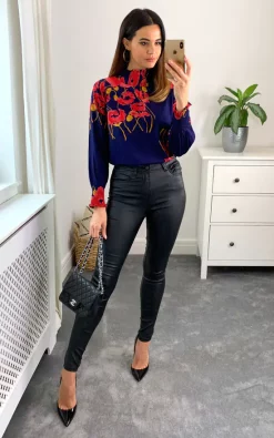 Best reviews of 😉 Ruby Rocks High Neck Top Poppy Navy Red ⭐