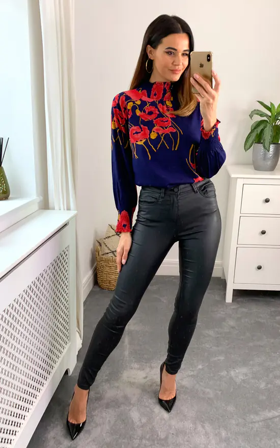 Best reviews of ๐ Ruby Rocks High Neck Top Poppy Navy Red โญ - Image 2