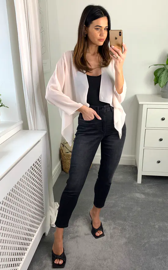 Discount 🌟 Likemary Sheer 3/4 Sleeve Bolero Shrug Nude Blush Pink ❤️ - Image 3