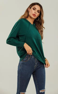 Best Sale 🥰 FS Collection Hoodie Jumper Top In Forest Green 🌟