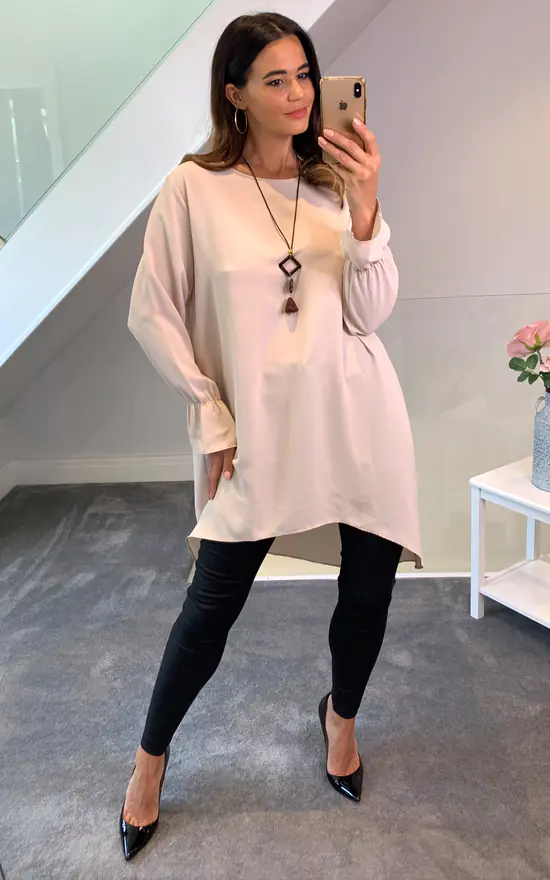 Best deal ๐ฏ HOXTON GAL Oversized Long Sleeves Tunic In Cream ๐ - Image 2