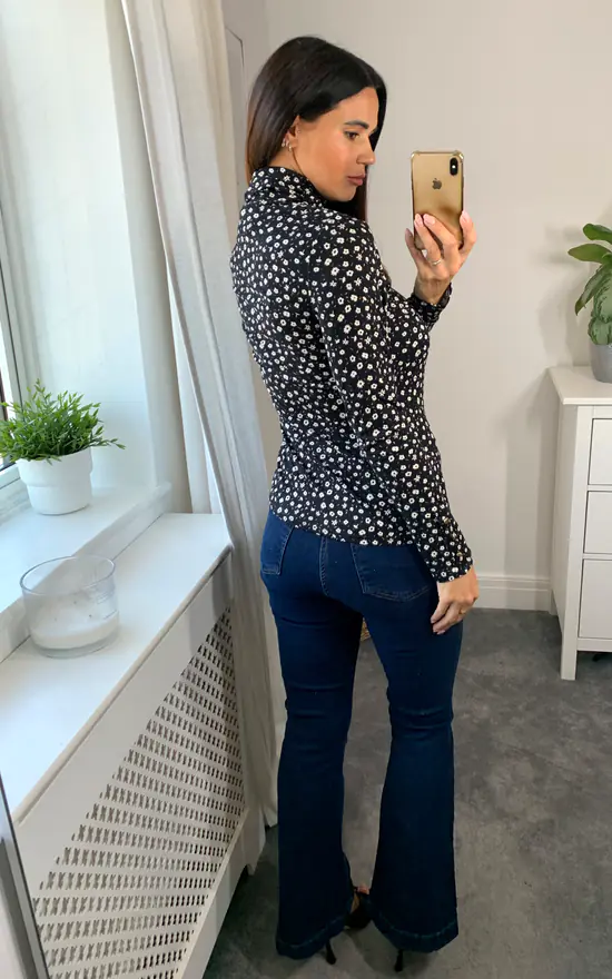 Best Pirce ๐ Joe Browns Ditsy Floral Roll Neck Black Top ๐ฏ - Image 4