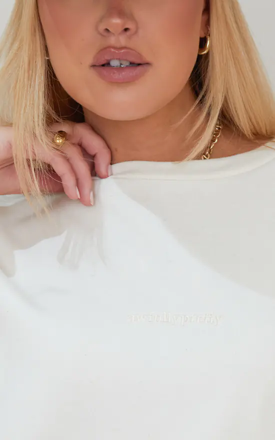 New 🎉 AwfullyPretty Ap Oversized Jumper 👗 Dress In Ecru 😉 - Image 3