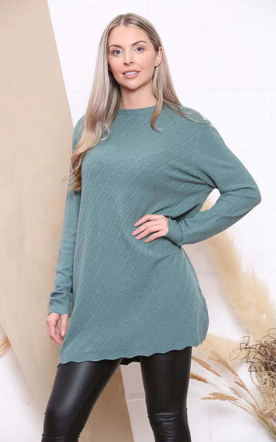 Top 10 ๐ Lucy Sparks Teal Textured Long Sleeve Top. ๐ - Image 2