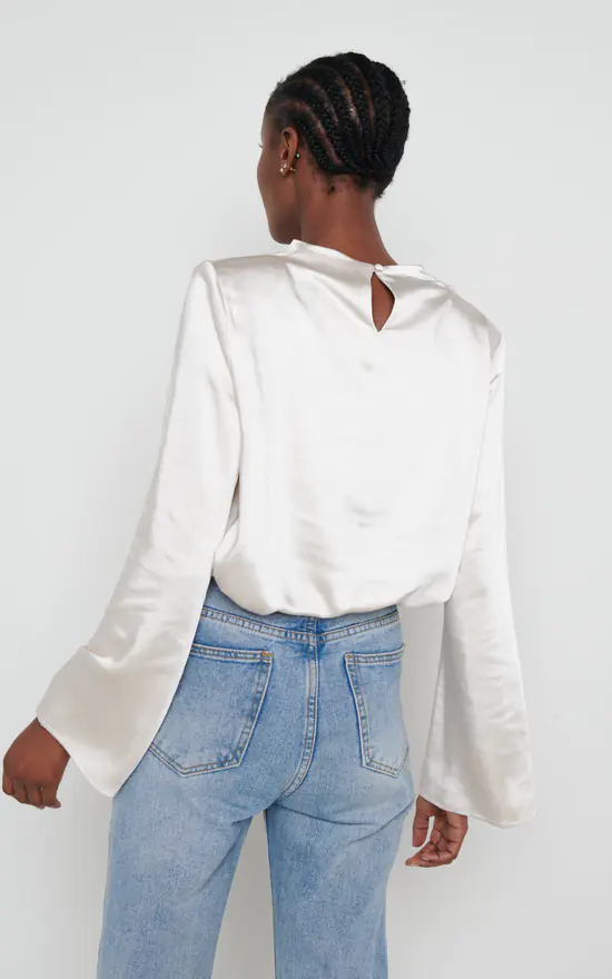 Hot Sale 👏 Pretty Lavish Jayda Cowl Neck Blouse Oyster 🎉 - Image 4