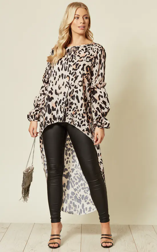 Budget ๐ FS Collection Marie Sleeve Top In Leopard Print โ๏ธ - Image 2