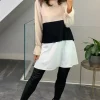 Best deal 🎉 HOXTON GAL Oversized Crepe Colour Block Tunic In Beige, Black And White 😀