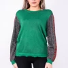 Wholesale 🤩 Lucy Sparks Green Sparkle Long Sleeve Jumper 🎉