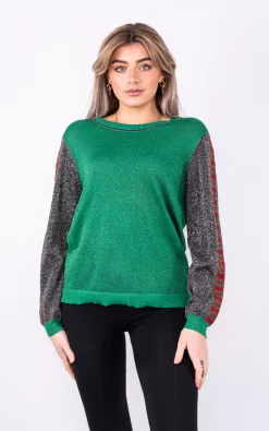 Wholesale 🤩 Lucy Sparks Green Sparkle Long Sleeve Jumper 🎉