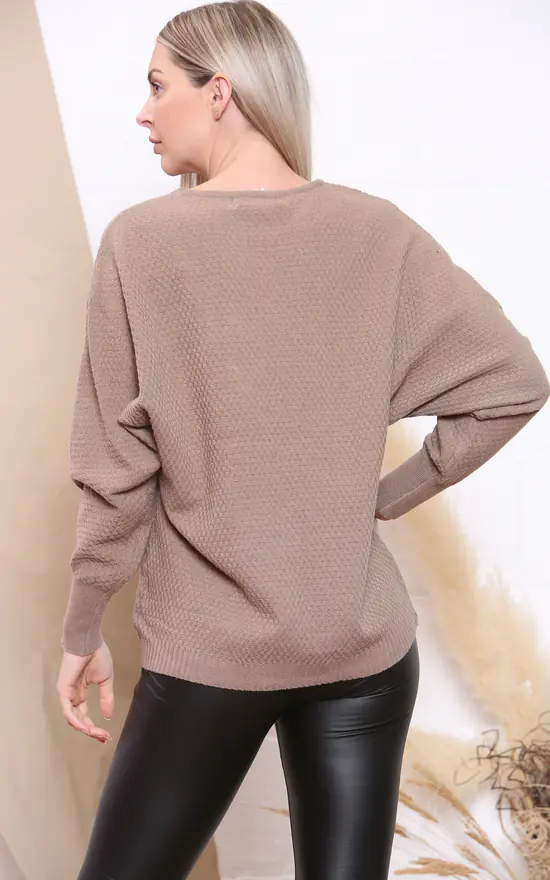 Coupon ๐ Lucy Sparks Taupe Knit Texture Top. ๐ - Image 3