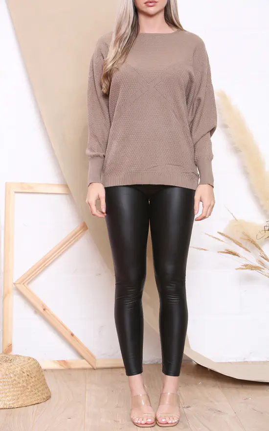 Coupon ๐ Lucy Sparks Taupe Knit Texture Top. ๐ - Image 4