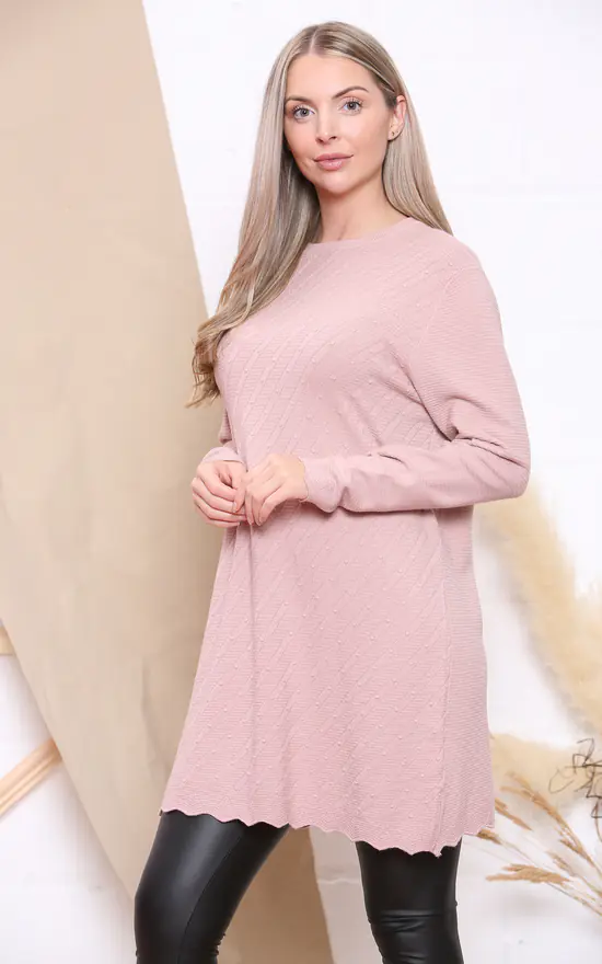 Outlet โ๏ธ Lucy Sparks Pink Textured Long Sleeve Top. ๐ - Image 2