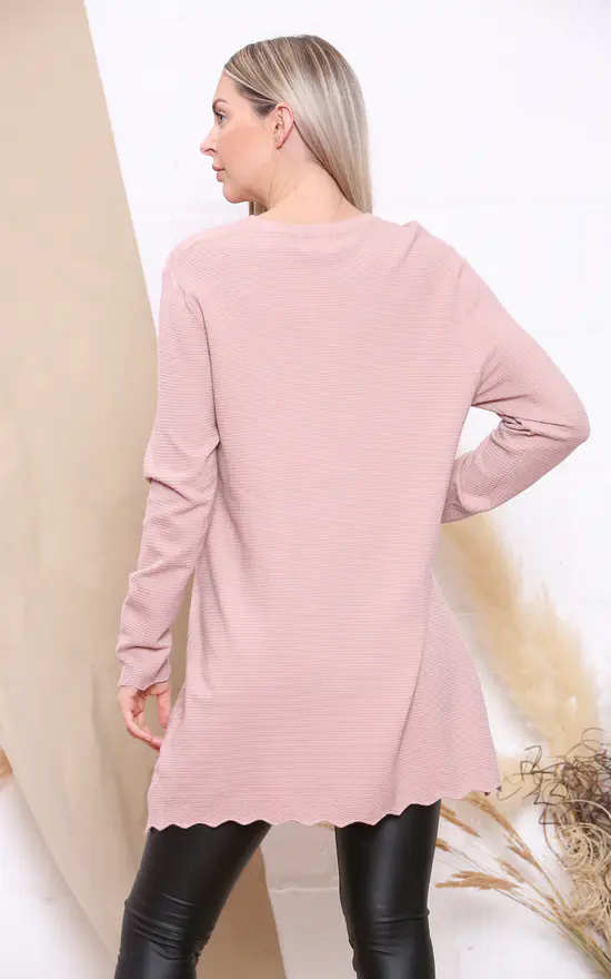 Outlet โ๏ธ Lucy Sparks Pink Textured Long Sleeve Top. ๐ - Image 3