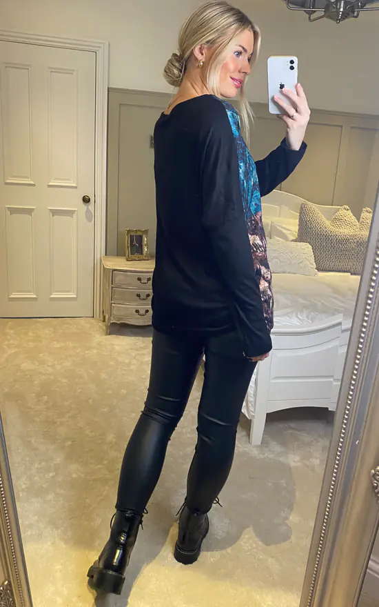 Cheapest ๐ Izabel London Multi Black Tie Dye Oversized Top ๐ - Image 4