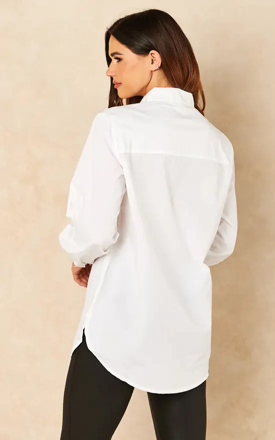Best reviews of ๐ฏ ONLY Long Sleeve Cotton ๐ Shirt In White โจ - Image 4