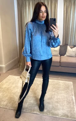 Top 10 👏 SlayTwins Cecile Star Print High Neck Blouse 🤩