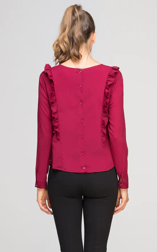 Top 10 ๐งจ Lanti Long Sleeve Frill Blouse, Going Out Tops ๐คฉ - Image 3