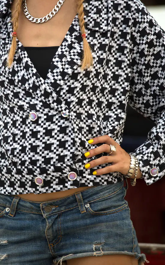 Deals ๐ฅฐ Krissyfied Boutique Ruth Houndstooth Viscose Cotton Print Double Breasted ๐ Shirt ๐