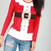 Brand new 🎉 Oops Fashion Red Santa Top With Long Sleeves 💯