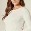 Best Pirce ❤️ Aftershock London Basic Long Sleeve Top In Ivory 👏