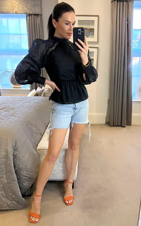 Cheapest 𧨠Double Second Black Polka Dot Organza Puff Sleeve Top π - Image 4