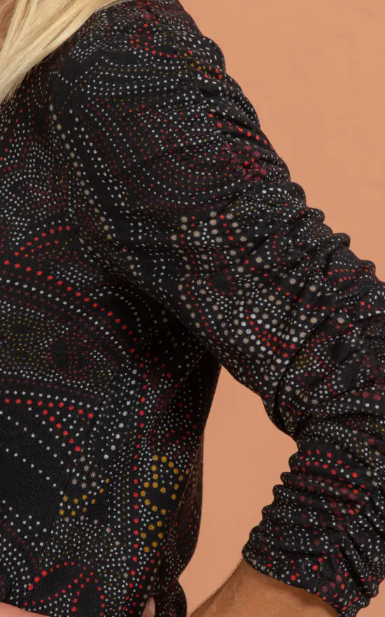 Flash Sale ๐ฅฐ Klass Dot Print Knitted Tunic Top Black/Red โญ - Image 4