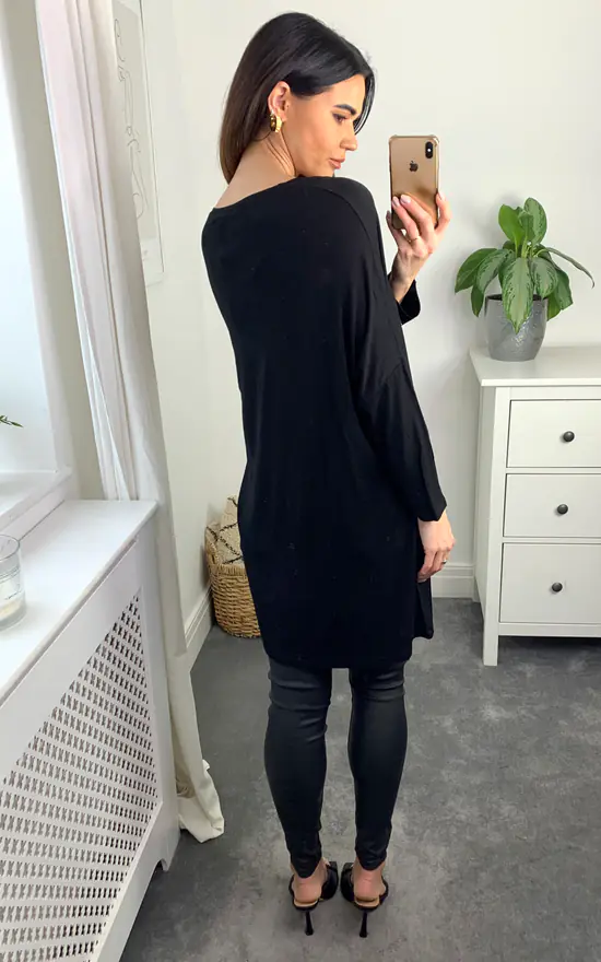 Deals ๐ Malissa J Collection Oversized Jersey Top With Embellished Lip Motif ๐ - Image 4