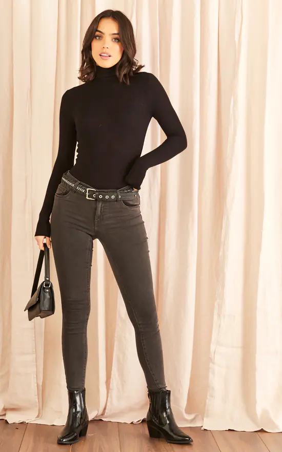 Flash Sale ⌛ ONLY Long Sleeve Roll Neck Top In Black ✔️ - Image 3